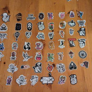 Lot of 54 Mystical Horror Halloween Gothic Stickers